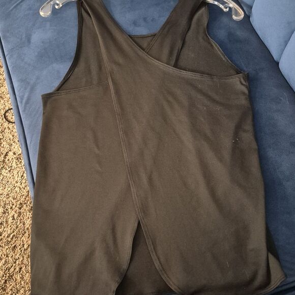 🎁$ 6 Bundled 🎁Black Sleeveless Open Back Criss Cross Active Yoga Top Sz L - Picture 5 of 5